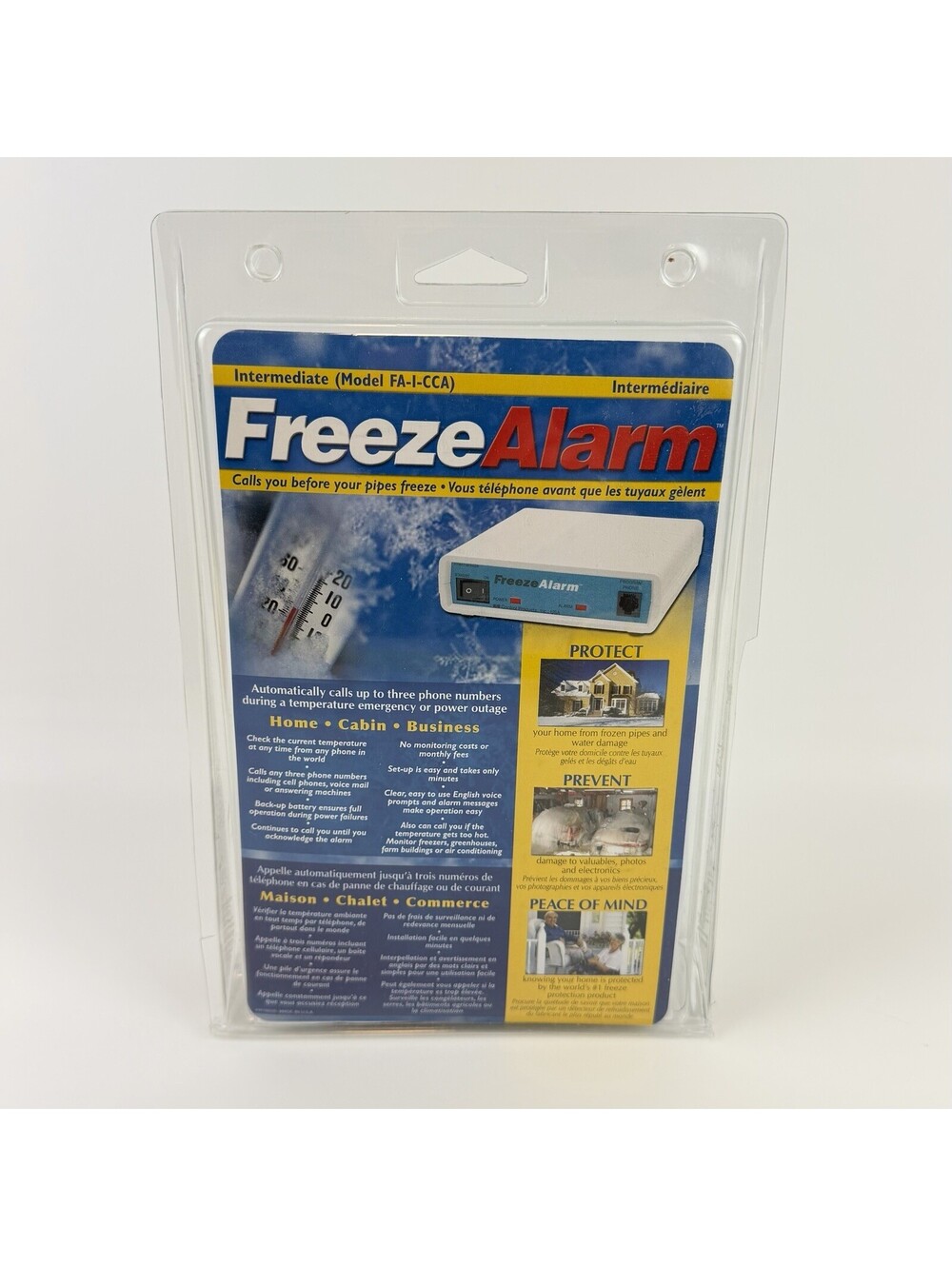 Control Products Freeze Alarm FA-I-CCA with Sensor and AC Adapter